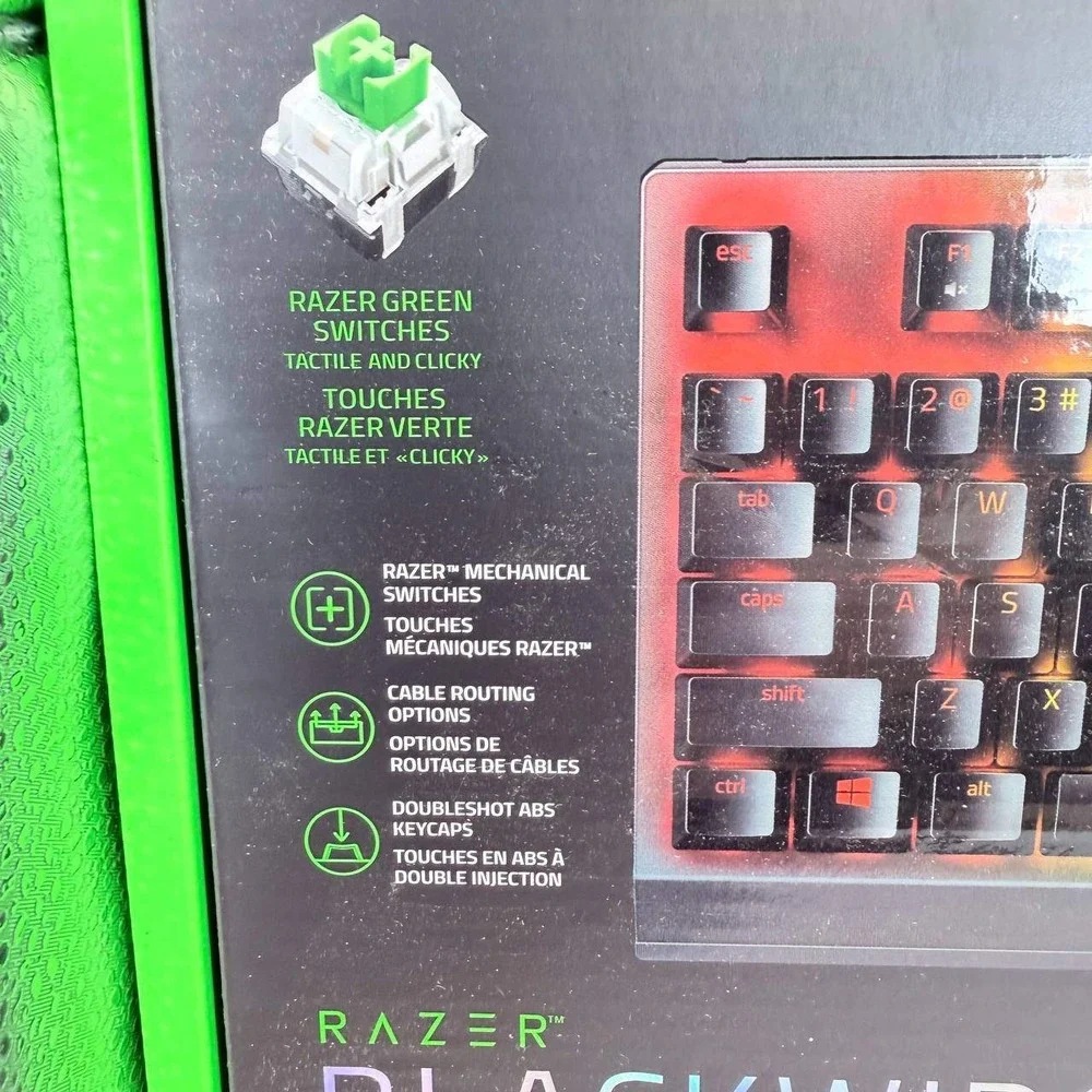 Razer BlackWidow V3 Tenkeyless Mechanical Gaming Keyboard Green Switches RGB TKL
